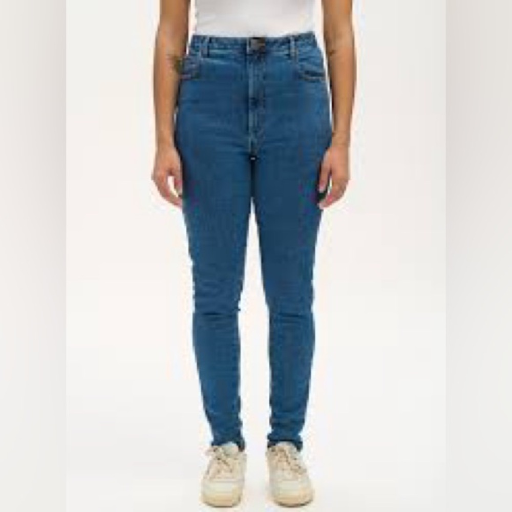 Lucy & Yak Soho Close Fitting Jeans ORGANIC DENIM Blue Size UK8L US4L